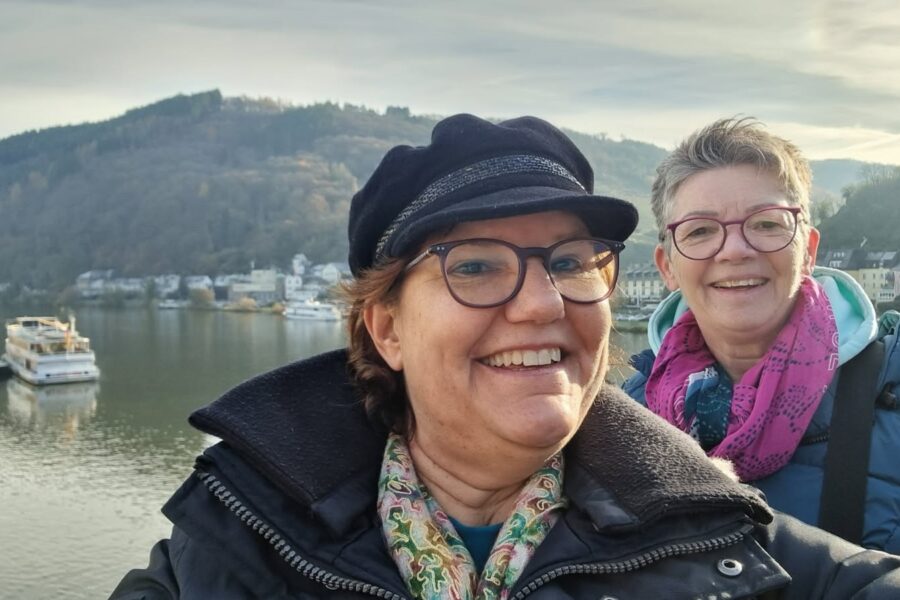 Mit meiner Freundin und Kollegin Miriam Hohenfeldt zum unterirdischen Weihnachtsmarkt in Traben-Trabach