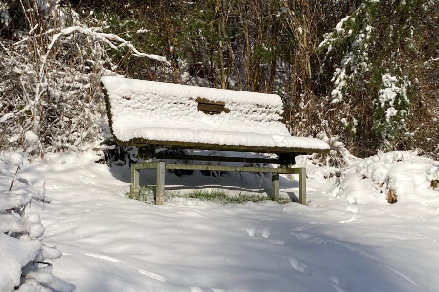 Ein seltener Moment in der Osteifel: Schnee :-)